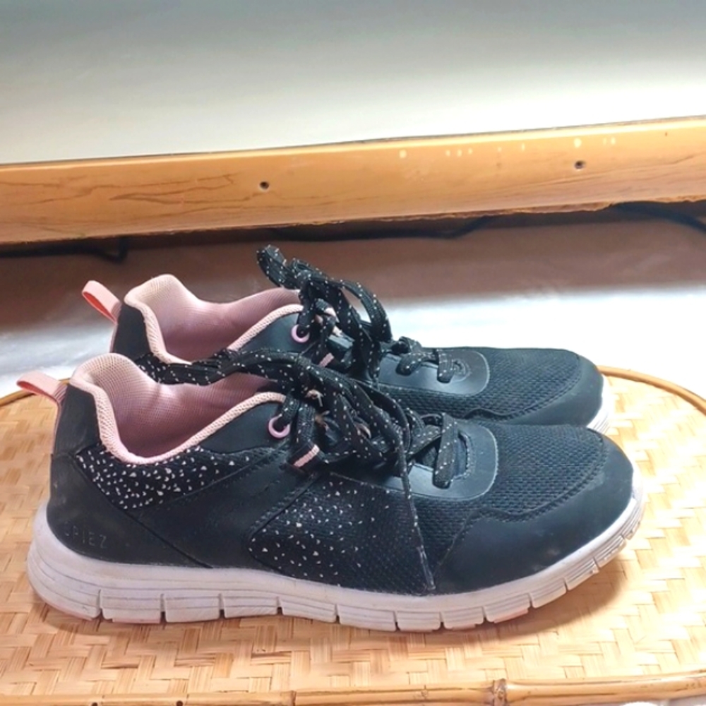 Spiez Work  Womans Black & Pink  Steel Toe Walking Sneakers 8M